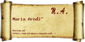 Maria Arnó névjegykártya